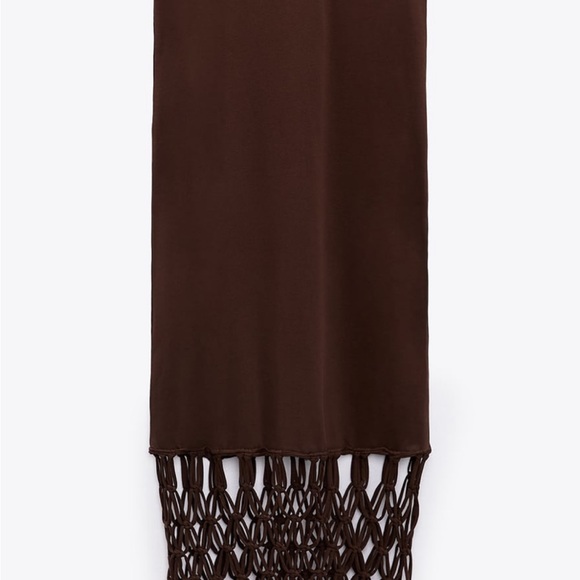 Zara COMBINATION MACRAMÉ DRESS - Picture 4 of 6